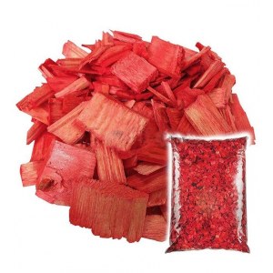 Щепа декоративная красная (мешок 55-60 л)