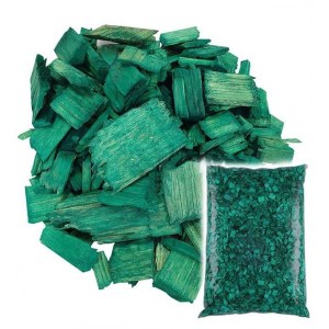 Щепа декоративная зеленая (мешок 55-60 л)