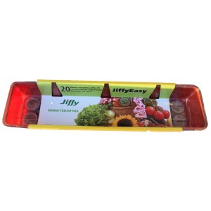 Минитепличка Jiffy 50 мм кокос, 20 ячеек (коробка 30 шт)