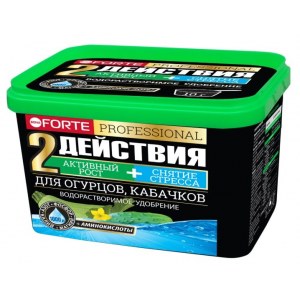 Удобрение водорастворимое для огурцов и кабачков с аминокислотами (ведро 500 гр)    