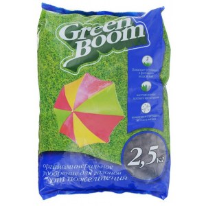 Удобрение ОМУ Green Boom от пожелтения газона (2,5 кг)