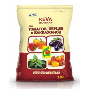 Почвогрунт Keva Bioterra для томатов и перцев (10 л)