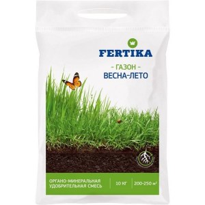 Удобрение для газона ОМУ Фертика весна-лето (10 кг)
